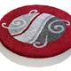 Badgarnituren - Badgarnitur mit 20 mm Florhöhe von Grund, in Größe 100 (Vorleger halbrund, 50/ 80 cm) bis 109 (Hänge-WC-Vorleger, 50/ 50 cm), in Farbe ROT-GRAU – Farbe ROT-GRAU – Ansicht 3
