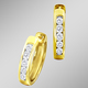 Ohrschmuck - Creolen mit Brillanten – Ansicht 1 Ohrschmuck - Creolen mit Brillanten, in Farbe  – Ansicht 1