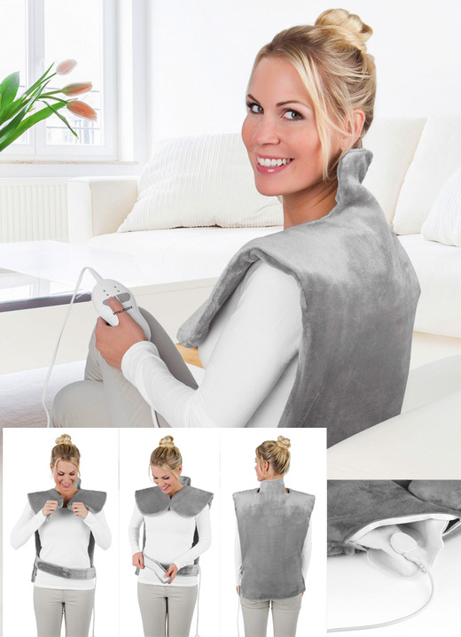 Wärme & Entspannung - Vitalmaxx Rücken- und Nacken-Massageheizdecke, in Farbe ANTHRAZIT Ansicht 5