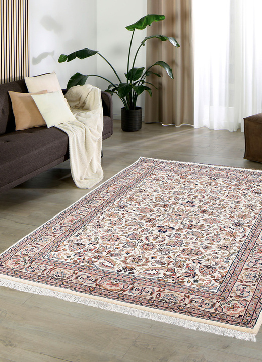 Teppiche - Handgeknüpfte Brücken und Teppiche aus 100% Schurwolle, in Größe 101 (Brücke, 40x 60 cm) bis 292 (Teppich, 250x350 cm), in Farbe BEIGE Ansicht 1