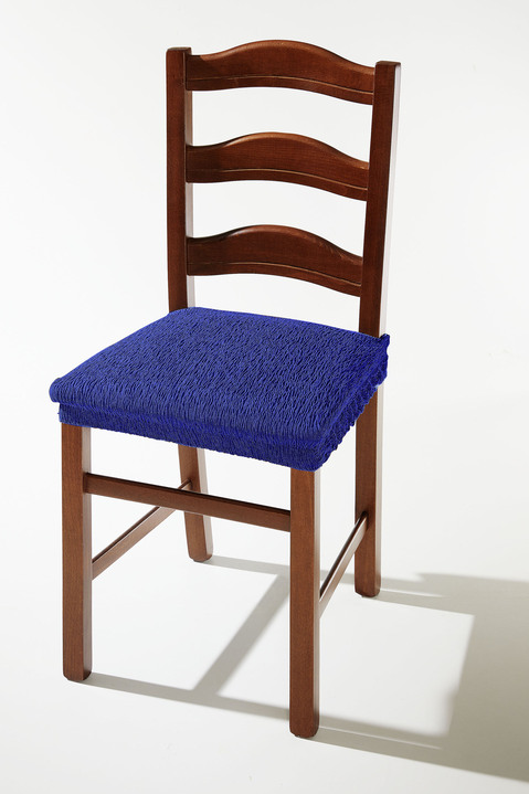 Wohnen - Elastischer Sitzflächen-Bezug, in Größe 106 (Sitzflächen-Bezug) bis 112 (Sitzflächen-Bezug, 2er-Set), in Farbe BLAU Ansicht 1