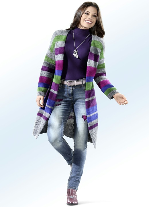 Hosen - Jeans mit aktuellen Cut-out-Effekten Ansicht 3 Hosen - Jeans mit aktuellen Cut-out-Effekten, in Größe 017 bis 050, in Farbe JEANSBLAU Ansicht 3