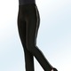 Hosen - Hose mit kontrastfarbener Zierpaspel – Farbe SCHWARZ-H''GRAU – Ansicht 1 Hosen - Hose mit kontrastfarbener Zierpaspel, in Größe 019 bis 054, in Farbe BROMBEER-SCHW. – Farbe SCHWARZ-H''GRAU – Ansicht 1
