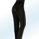 Hosen - Hose mit kontrastfarbener Zierpaspel – Farbe SCHWARZ-H''GRAU – Ansicht 2 Hosen - Hose mit kontrastfarbener Zierpaspel, in Größe 019 bis 054, in Farbe BROMBEER-SCHW. – Farbe SCHWARZ-H''GRAU – Ansicht 2