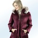 Winterjacken - Jacke mit Reißverschluss unter der Druckerleiste – Farbe BURGUND – Ansicht 2 Winterjacken - Jacke mit Reißverschluss unter der Druckerleiste, in Größe 036 bis 052, in Farbe BURGUND – Farbe BURGUND – Ansicht 2