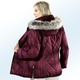 Winterjacken - Jacke mit Reißverschluss unter der Druckerleiste – Farbe BURGUND – Ansicht 1 Winterjacken - Jacke mit Reißverschluss unter der Druckerleiste, in Größe 036 bis 052, in Farbe BURGUND – Farbe BURGUND – Ansicht 1