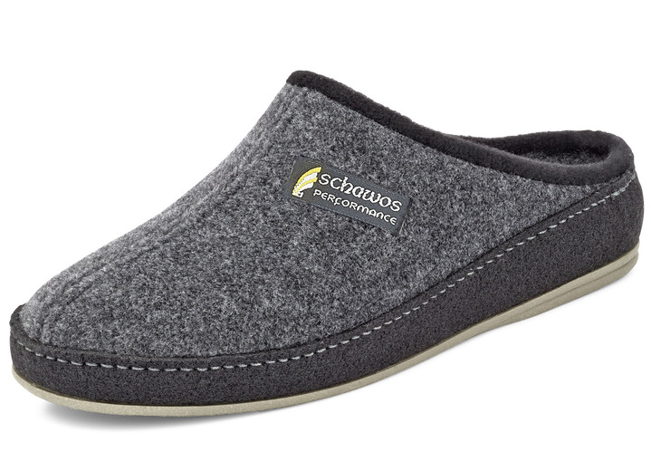 Hausschuhe - Atmungsaktive Herren-Hausschuhe, mit anatomisch geformtem Fußbett, in Größe 040 bis 046, in Farbe MARINE Ansicht 2