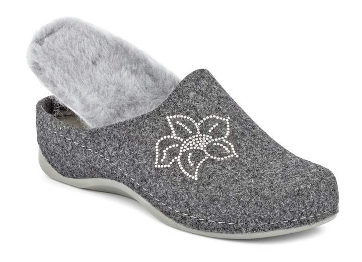 Hausschuhe - Mubb, gefütterte Damen-Hausschuhe, Weite H, mit Lammfell, in Größe 036 bis 042, in Farbe DUNKELROT Ansicht 5