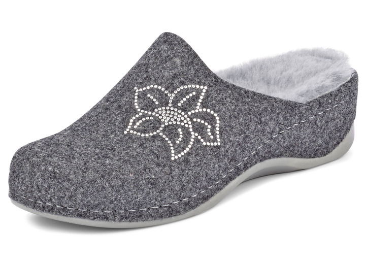 Hausschuhe - Mubb, gefütterte Damen-Hausschuhe, Weite H, mit Lammfell, in Größe 036 bis 042, in Farbe DUNKELROT Ansicht 4