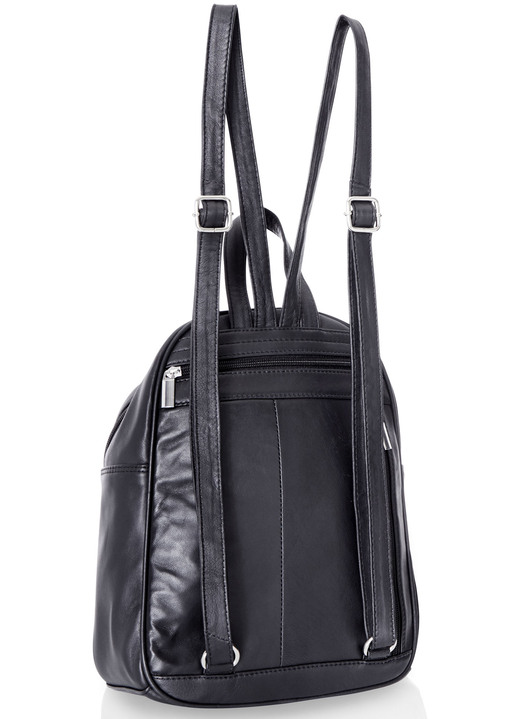 Taschen - Laurina, Rucksack, Damen, mit zwei verstellbaren Umhängeriemen, in Farbe RUBINROT Ansicht 4