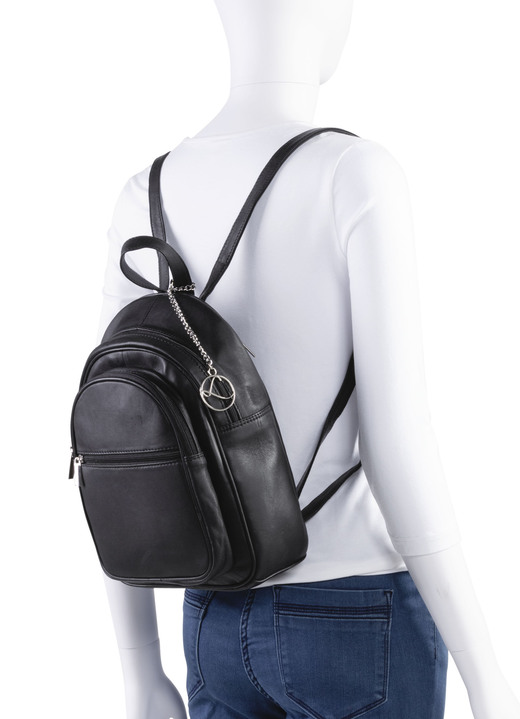 Taschen - Laurina, Rucksack, Damen, mit zwei verstellbaren Umhängeriemen, in Farbe RUBINROT Ansicht 5