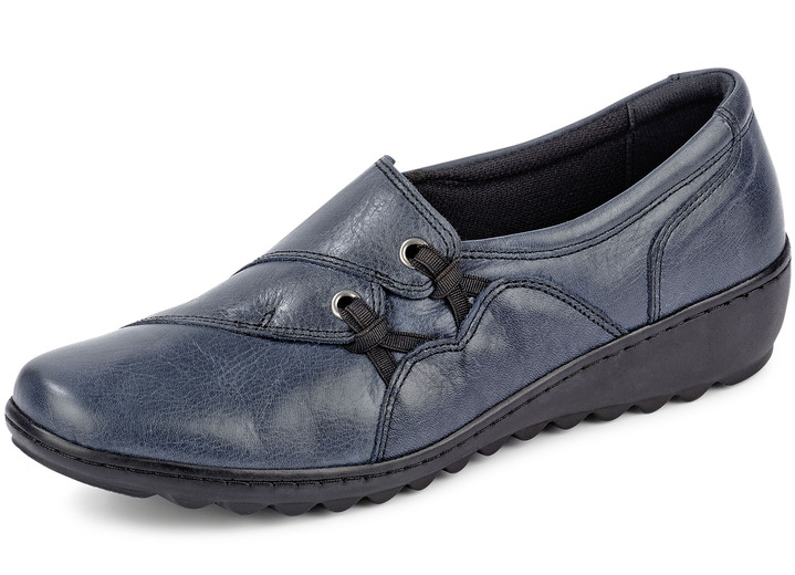 - Gemini Slipper aus Rind-Nappaleder, in Größe 036 bis 042, in Farbe JEANSBLAU Ansicht 1