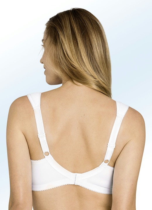 Soft-BH - Miss Mary-BH mit Elastiktüll Ansicht 3 Soft-BH - Miss Mary-BH mit Elastiktüll, in Größe 075 bis 110, in Cup B, in Farbe WEISS Ansicht 3
