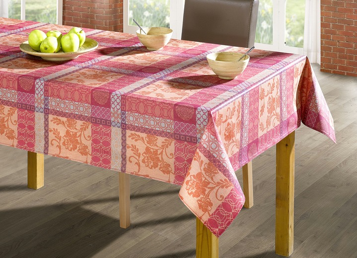 Heimtextilien - Tischdecke aus 100% Baumwolle mit Acryl-Versiegelung Ansicht 2 Heimtextilien - Tischdecke aus 100% Baumwolle mit Acryl-Versiegelung, in Größe 110 (Tischdecke, 110/140 cm) bis 190 (Tischdecke oval, 140/190 cm), in Farbe TERRA Ansicht 2