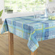 Heimtextilien - Tischdecke aus 100% Baumwolle mit Acryl-Versiegelung – Farbe BLAU – Ansicht 1 Heimtextilien - Tischdecke aus 100% Baumwolle mit Acryl-Versiegelung, in Größe 110 (Tischdecke, 110/140 cm) bis 190 (Tischdecke oval, 140/190 cm), in Farbe TERRA – Farbe BLAU – Ansicht 1