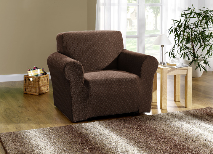Sessel- & Sofaüberwürfe - Stretchbezüge mit schöner Strukturierung Ansicht 19 Sessel- & Sofaüberwürfe - Stretchbezüge mit schöner Strukturierung, in Größe 101 (Sesselbezug) bis 115 (Stuhlbezüge, 4er-Set), in Farbe GRÜN Ansicht 19