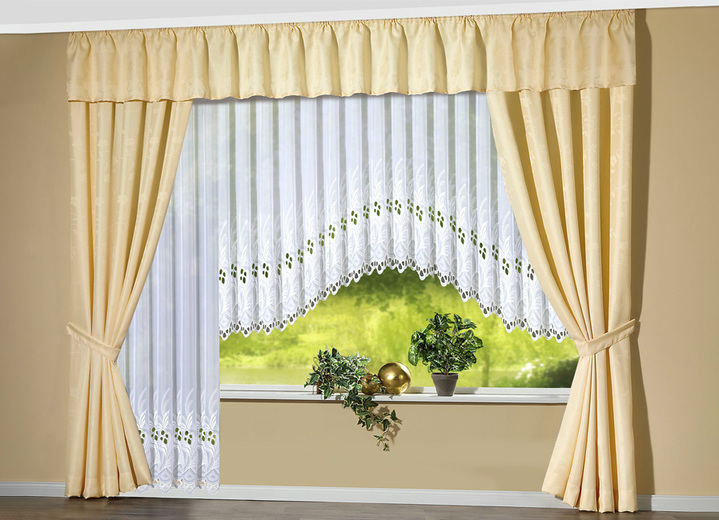 Klassisch - Langstore mit hochwertiger Plauener Stickerei Ansicht 2 Klassisch - Langstore mit hochwertiger Plauener Stickerei, in Größe 217 (H220xB300 cm) bis 298 (H245xB600 cm), in Farbe WEISS Ansicht 2