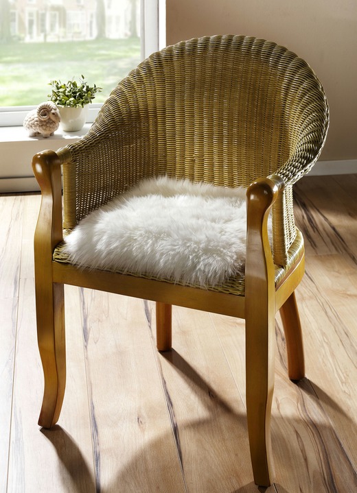 Wohnaccessoires - Merino-Lammfell-Sitzauflage in Tierform, in Farbe BEIGE Ansicht 5