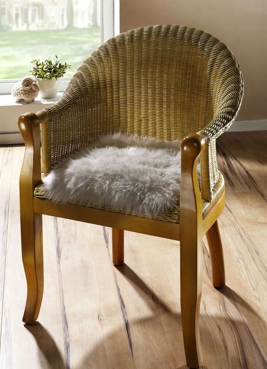 Wohnaccessoires - Merino-Lammfell-Sitzauflage in Tierform, in Farbe BEIGE Ansicht 9
