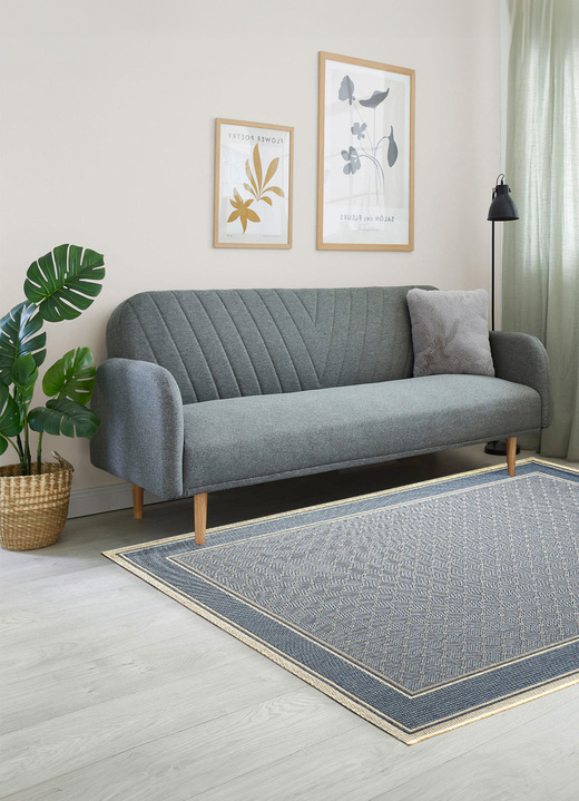 Modern - Brücken und Teppiche in Sisaloptik, in Größe 111 (Brücke, 60x110 cm) bis 282 (Teppich, 200x290 cm), in Farbe BLAU Ansicht 1