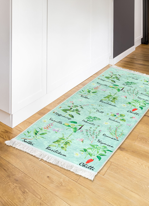 Modern - Strapazierfähige Küchenläufer und Teppiche, in Größe 101 (Brücke, 50/80 cm) bis 306 (Teppich, Ø 180 cm), in Farbe MINT Ansicht 4