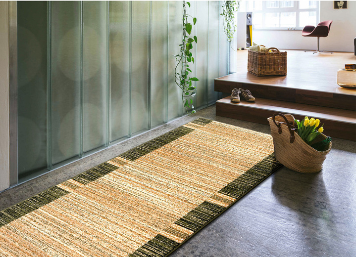 Teppiche - Ansprechende Läufer in Wunschlänge, in Größe 101 (Läufer, 60 cm breit) bis 106 (Läufer, 100 cm breit), in Farbe GRÜN Ansicht 1