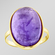 Ringe - Damenring mit echt Amethyst-Cabochon – Ansicht 1 Ringe - Damenring mit echt Amethyst-Cabochon, in Größe 160 bis 220, in Farbe  – Ansicht 1