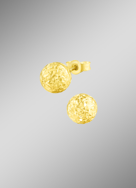 Ohrschmuck - Diamantierte Ohrstecker Ansicht 3 Ohrschmuck - Diamantierte Ohrstecker, in Farbe , in Ausführung ø 4,0 mm Ansicht 3