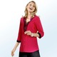 Blusen & Tuniken - Bluse mit schwarzen Applikationen – Farbe FUCHSIA – Ansicht 1 Blusen & Tuniken - Bluse mit schwarzen Applikationen, in Größe 038 bis 054, in Farbe FUCHSIA – Farbe FUCHSIA – Ansicht 1