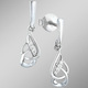 Ohrschmuck - Nostalgische Ohrstecker aus Platin – Ansicht 1 Ohrschmuck - Nostalgische Ohrstecker aus Platin, in Farbe  – Ansicht 1