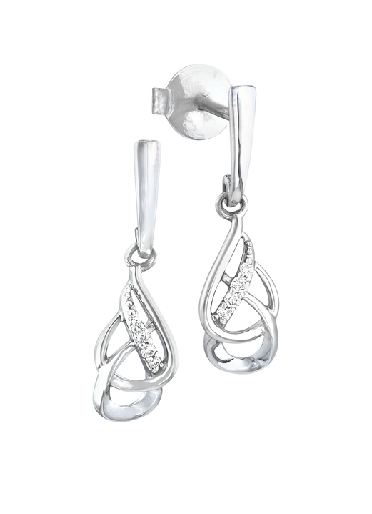 Ohrschmuck - Nostalgische Ohrstecker aus Platin Ansicht 2 Ohrschmuck - Nostalgische Ohrstecker aus Platin, in Farbe  Ansicht 2