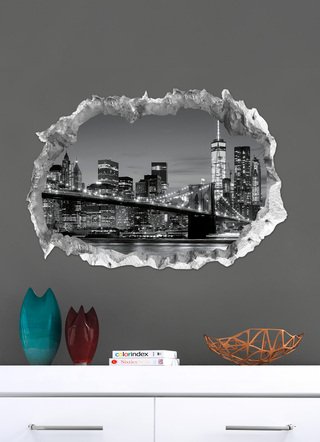 3D-Wand-Tattoo New York mit beeindruckendem 3D-Effekt