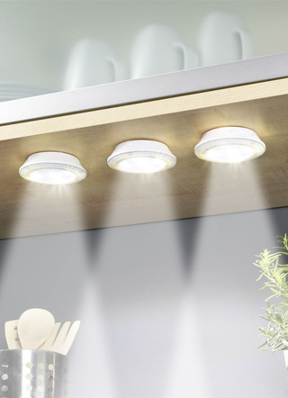 LED-Lampen-Set, 3-teilig mit Fernbedienung