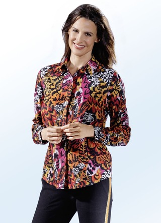 Attraktive Bluse mit langen Manschettenärmeln