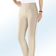 Hosen - Hose mit kontrastfarbener Zierpaspel – Farbe BEIGE-SCHWARZ – Ansicht 1 Hosen - Hose mit kontrastfarbener Zierpaspel, in Größe 018 bis 235, in Farbe GELB-MARINE – Farbe BEIGE-SCHWARZ – Ansicht 1