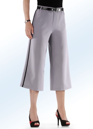 Hosen - Rockhose mit angesagter Kontrastpaspel, in Größe 018 bis 054, in Farbe ROT-SCHWARZ – Farbe M''GRAU-SCHWARZ – Ansicht 