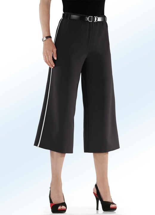 Hosen - Rockhose mit angesagter Kontrastpaspel Ansicht 4 Hosen - Rockhose mit angesagter Kontrastpaspel, in Größe 018 bis 054, in Farbe ROT-SCHWARZ Ansicht 4