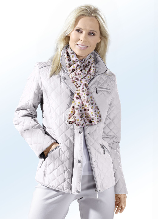 Jacken & Mäntel - Jacke mit Kontrastpaspelierung Ansicht 2 Jacken & Mäntel - Jacke mit Kontrastpaspelierung, in Größe 038 bis 054, in Farbe TAUPE Ansicht 2