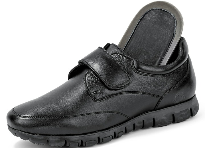 Slipper & Schnürschuhe - Leichte Herren-Slipper, mit herausnehmbarem Fußbett, in Größe 040 bis 046, in Farbe SCHWARZ Ansicht 2