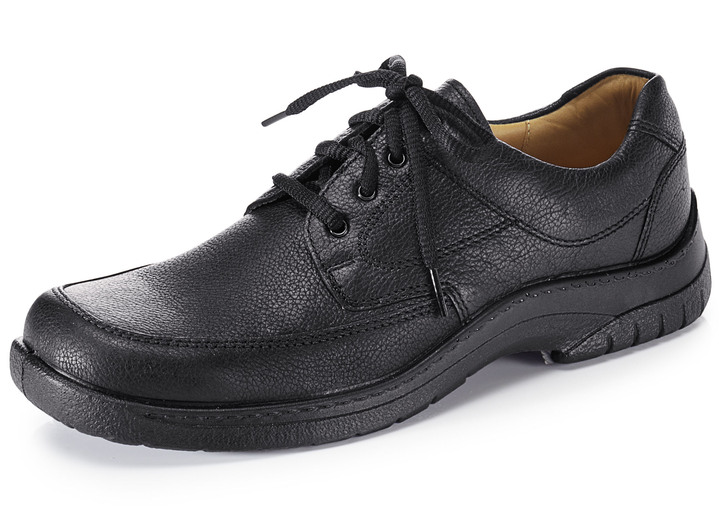 Slipper & Schnürschuhe - GINO GALANTE, klassische Herren-Schnürschuhe, mit herausnehmbarem Fußbett, in Größe 040 bis 047, in Farbe SCHWARZ Ansicht 1