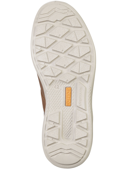 - Schnürschuh aus Rind-Nubukleder mit Nappaleder-Besätzen, in Größe 040 bis 047, in Farbe COGNAC-MARINE Ansicht 4