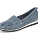 Slipper & Schnürschuhe - Andrea Conti, sommerliche Damen-Slipper, mit Gummizug, in Größe 036 bis 042, in Farbe JEANSBLEU