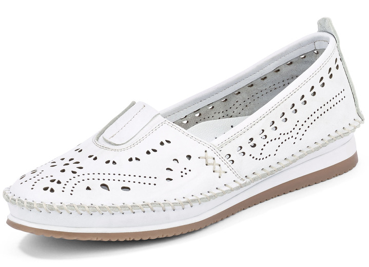 Slipper & Schnürschuhe - Andrea Conti, sommerliche Damen-Slipper, mit Gummizug, in Größe 036 bis 042, in Farbe JEANSBLEU Ansicht 2