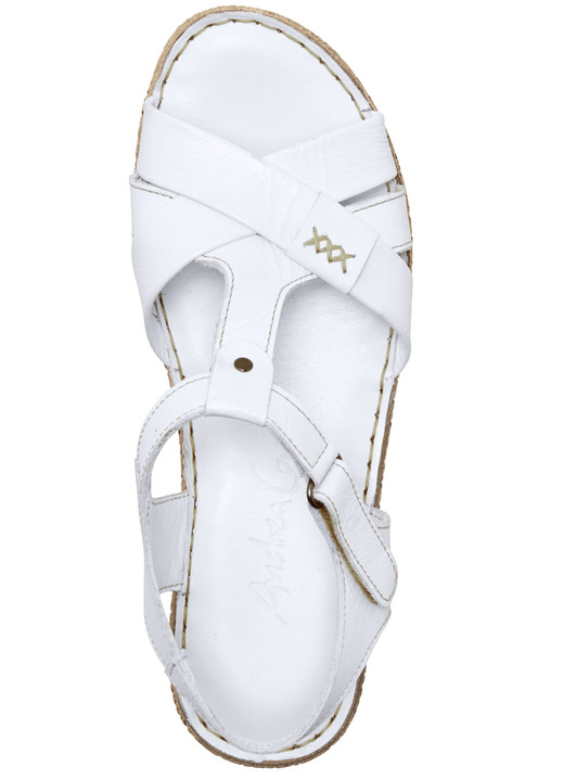 Sandaletten & Pantoletten - Andrea Conti Stegspangen-Sandale aus Rind-Nappaleder Ansicht 6 Sandaletten & Pantoletten - Andrea Conti Stegspangen-Sandale aus Rind-Nappaleder, in Größe 036 bis 042, in Farbe JEANS Ansicht 6