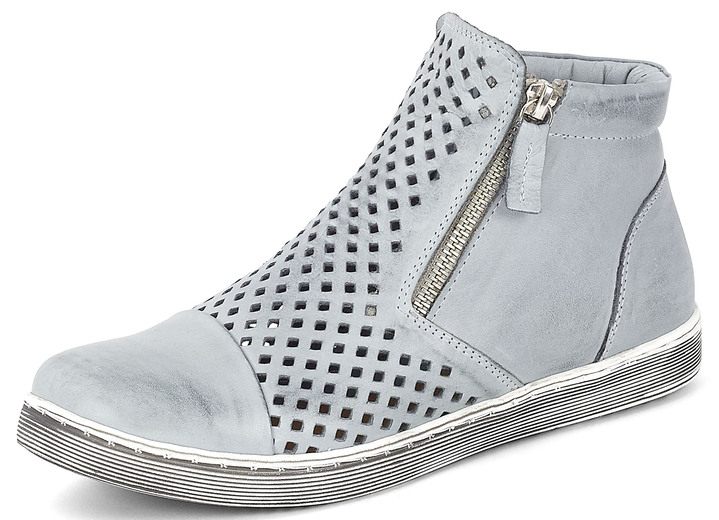 Stiefel & Stiefeletten - Andrea Conti, sommerliche Damen-Stiefeletten, mit herausnehmbarem Fußbett Ansicht 5 Stiefel & Stiefeletten - Andrea Conti, sommerliche Damen-Stiefeletten, mit herausnehmbarem Fußbett, in Größe 036 bis 042, in Farbe WEISS Ansicht 5