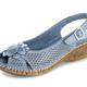 Sandaletten & Pantoletten - Gemini, sommerliche Damen-Sandaletten, Weite G, mit Gummizug – Farbe JEANS – Ansicht 2 Sandaletten & Pantoletten - Gemini, sommerliche Damen-Sandaletten, Weite G, mit Gummizug, in Größe 036 bis 042, in Farbe JEANS – Farbe JEANS – Ansicht 2