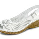 Sandaletten & Pantoletten - Gemini, sommerliche Damen-Sandaletten, Weite G, mit Gummizug – Farbe WEISS – Ansicht 1 Sandaletten & Pantoletten - Gemini, sommerliche Damen-Sandaletten, Weite G, mit Gummizug, in Größe 036 bis 042, in Farbe JEANS – Farbe WEISS – Ansicht 1