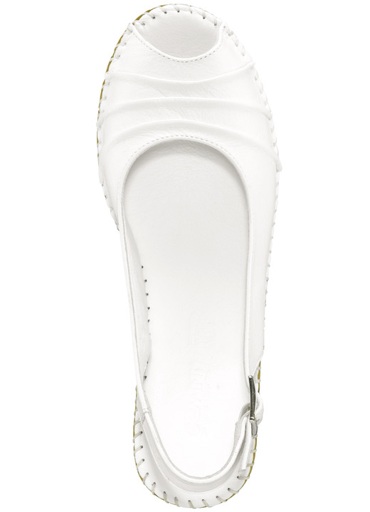 Sandaletten & Pantoletten - Gemini, schicke Damen-Sandaletten, Weite G, mit Gummizug, in Größe 036 bis 042, in Farbe WEISS Ansicht 2