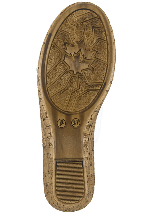 Sandaletten & Pantoletten - Gemini, schicke Damen-Sandaletten, Weite G, mit Gummizug, in Größe 036 bis 042, in Farbe WEISS Ansicht 3