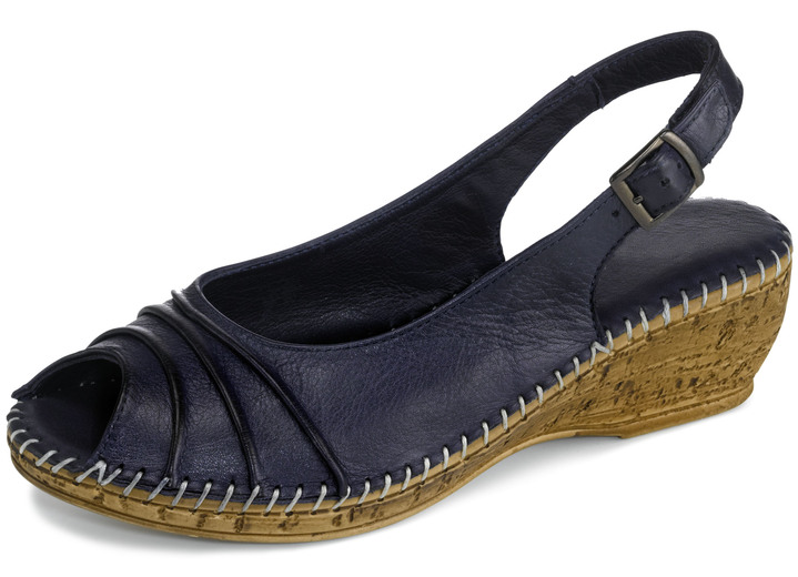 Sandaletten & Pantoletten - Gemini, schicke Damen-Sandaletten, Weite G, mit Gummizug, in Größe 036 bis 042, in Farbe WEISS Ansicht 4